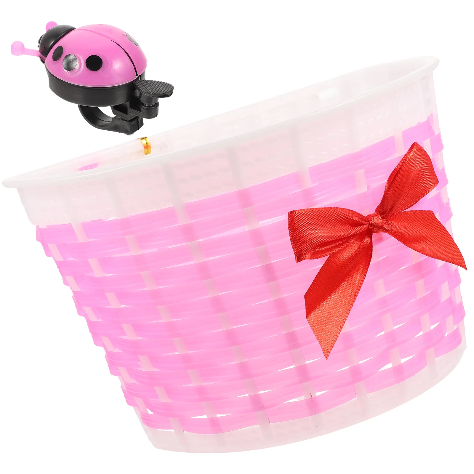 

Plastic Handmade Kids Bike Basket Bow Knot Girls Scooter Bicycle Storage Cycling Accessory Plastic Basket Bike Light