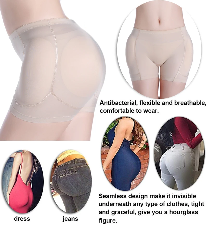 Fake Ass Push Up Buttock Hip Enhancer Body Shaper Waist Trainer Sexy Underwear Shorts Women Dress Butt Lifter Padded Booty Panty