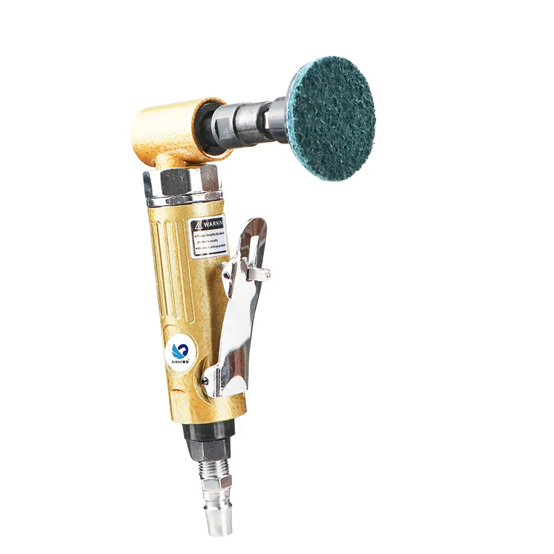 Rebarbadora pneumática de 90 graus, lixadeira de ângulo reto, lixadeira e polimento, 3mm 6mm