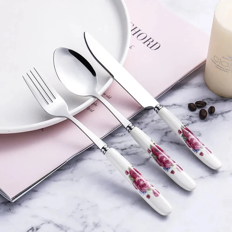 Stainless Steel Fork and Knife Spoon, China Fruit Fork, Cake Dessert Fork, Fashionable Tableware, 1PC