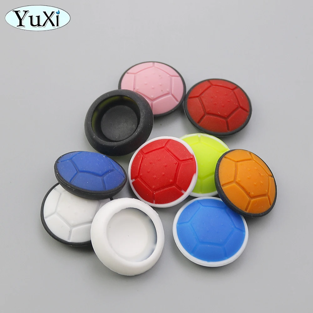 1Pcs Thumbstick Silicone Grip Cap Football Logo Cover For SONY PS5 PS4 PS3 Gamepad Rocker For Switch/Oled/Pro Universal Part