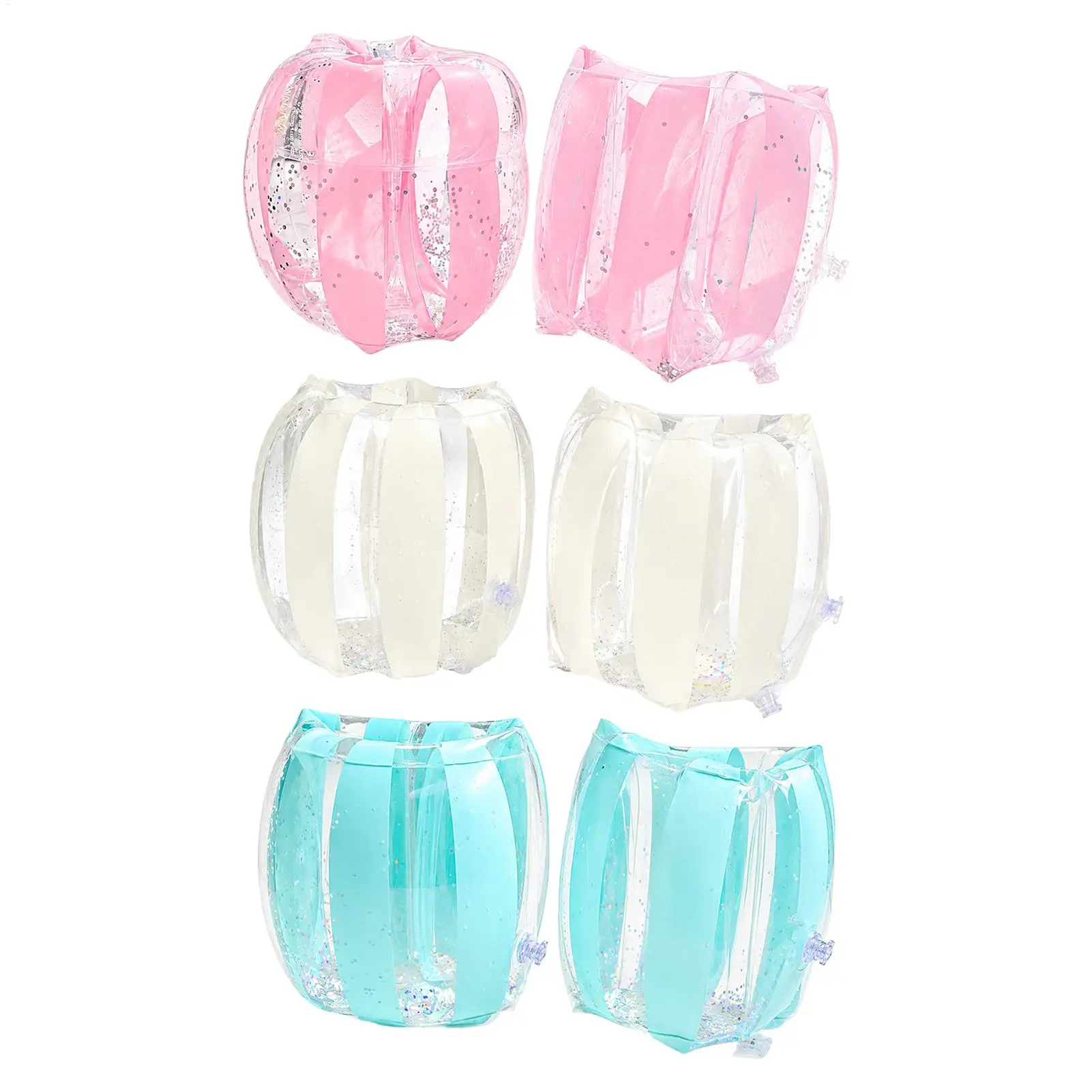 Swim Arm Bands for Kids Floatation PVC Adjustable Arm Bands Floater Sleeves for Adults Women Boys Girls Families Lovers Friends