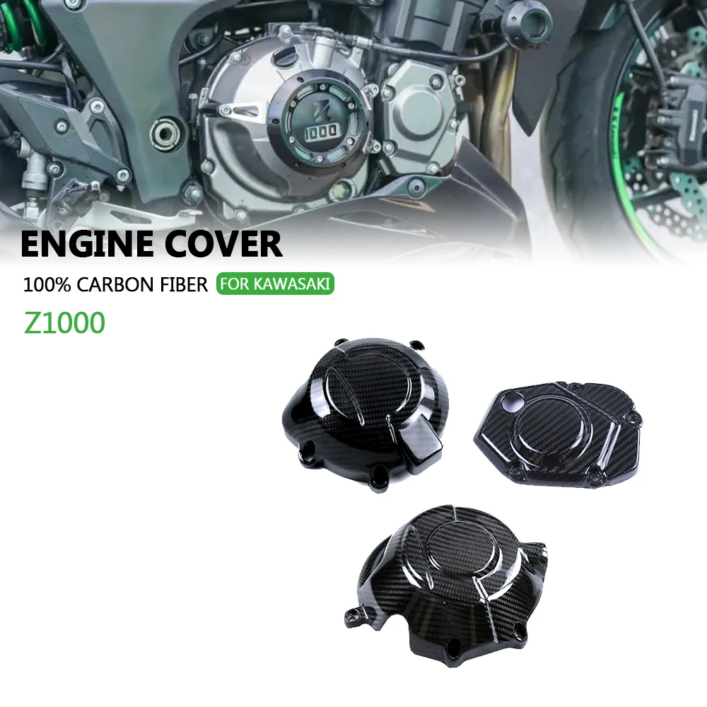 

For Kawasaki Z1000 100% Carbon Fiber Engine Covers Fairing Motorcycle Accessories 2010 - 2014 2015 2016 2017 2018 2019 2020