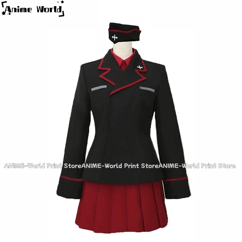 《Custom Size》Unisex GIRLS Und PANZER Cosplay Costume Nishisumi Maho Costume School Uniforms