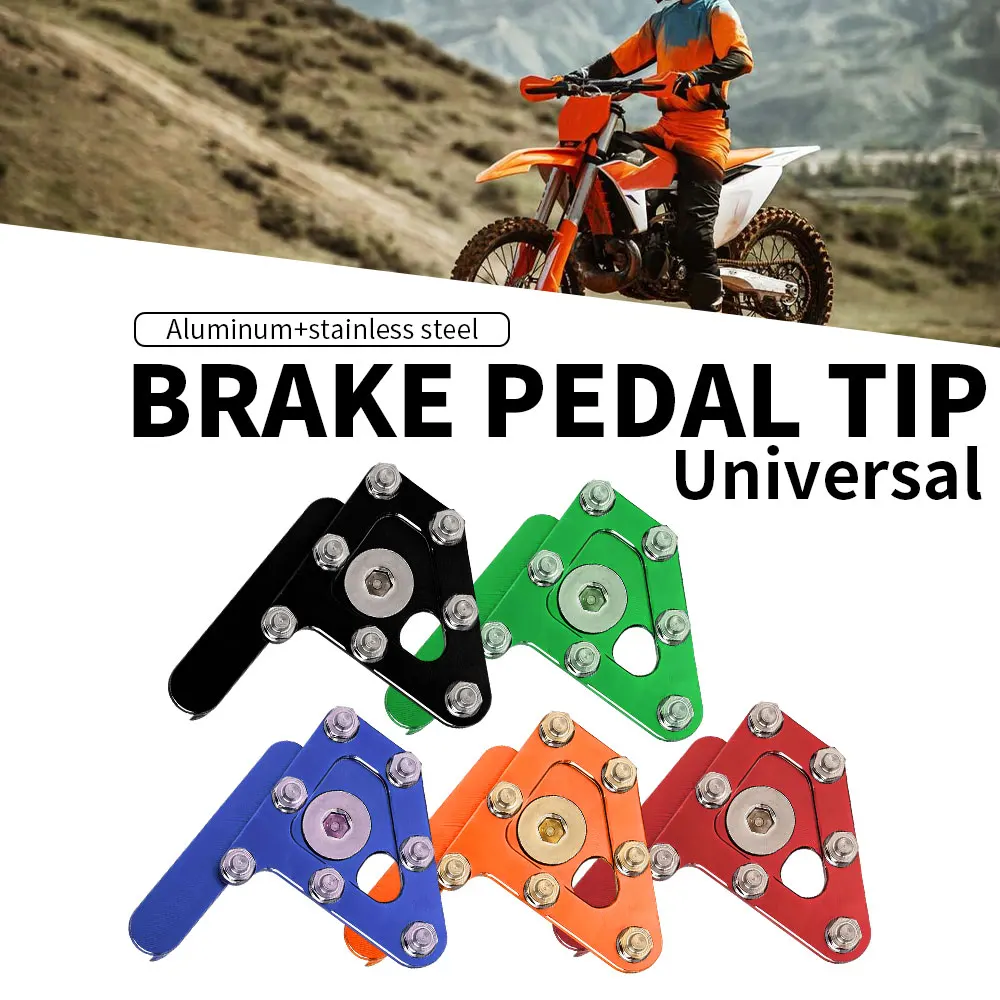 Universal Foot Brake Pedal Lever Tip For KTM EXC YAMAHA YZF Honda CRF KAWASAKI KX250 KX250F CNC Motorcycle Parts Aluminum E-bike