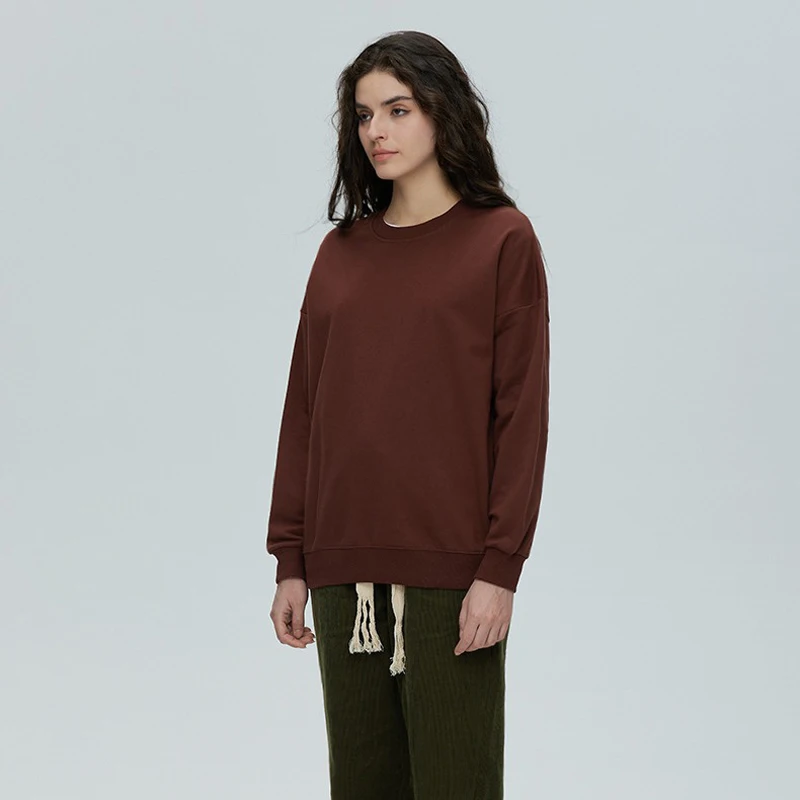 

2024 new women's oversized drop-shoulder hoodies spring autumn cotton work hoodie set women