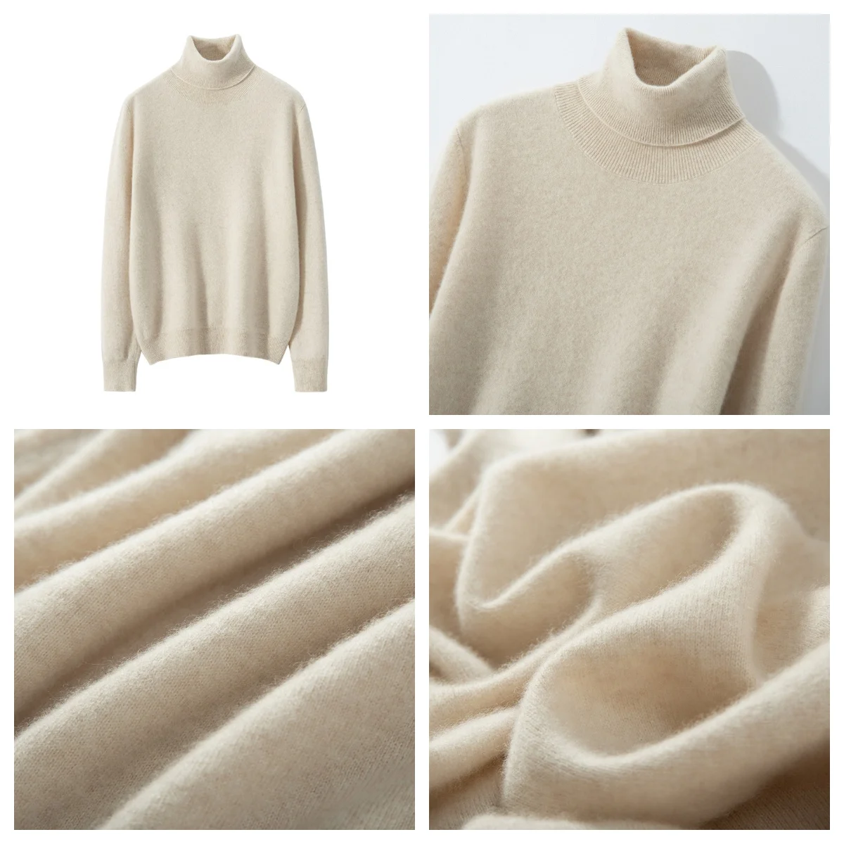 WinvyNee Cashmere Sweater Women Long Sleeve Turtleneck Merino Wool Casual Jumpers Solid Knitwear Pullover Tops Autumn A1054003