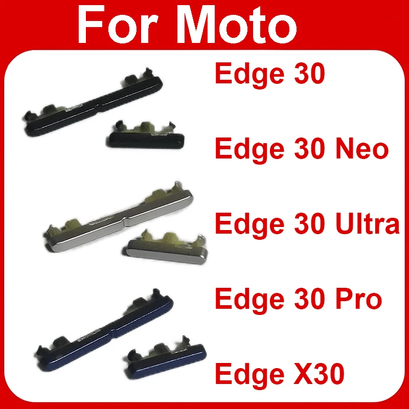 Power Volume Button For Motorola MOTO Edge 30 Neo Pro Edge 30 Ultra Edge X30 On OFF Power Volume Side Key Flex Cable Parts