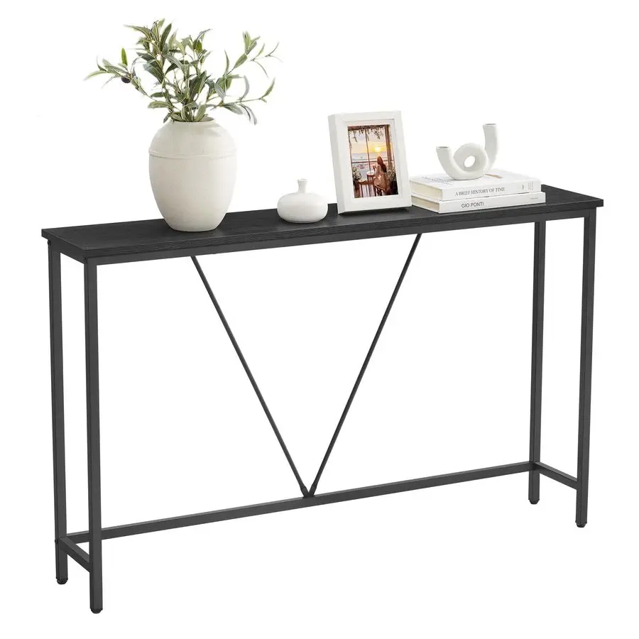 

Console Sofa Table, Narrow Entryway Table, for Living Room, Bedroom, Easy Assembly, Charcoal Gray and Ink Black ULNT020B04