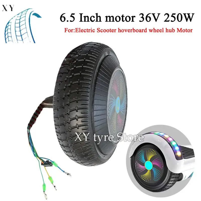 Caliente 6,5 pulgadas Hoverboard motor 36V 250W Scooter eléctrico hoverboard rueda cubo Motor promoción