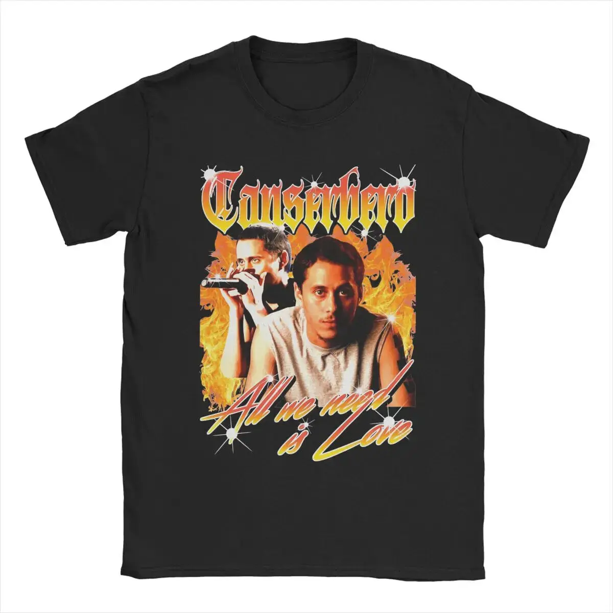 Camiseta casual Canserbero masculina com gola redonda de algodão camisetas de manga curta