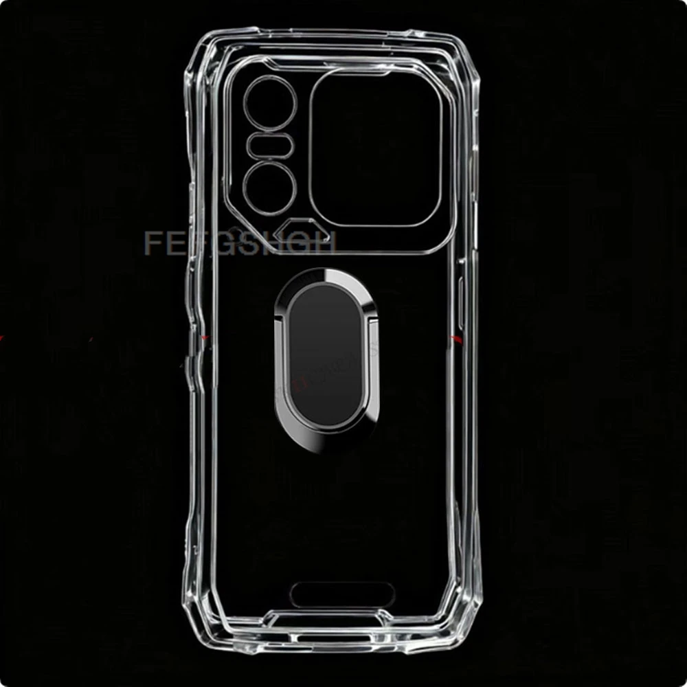 For Blackview Xplore 1 6.78" Blackview Xplore 1 Xplore1 Back Ring Holder Bracket Phone Case Smartphone TPU Soft Silicone Cover