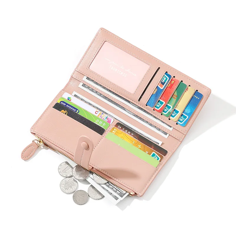 Western Hasp Zipper PU Leather Women Wallet Fashion Two Floded Card Holder Coin Purse for Ladies