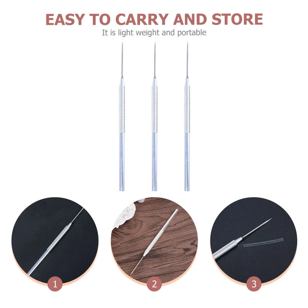 

3pcs Clay Punch Pottery Tools Lightweight Aluminum Carving Set Polymer Clay Supplies Gifts Sculpture Modeling Accessories