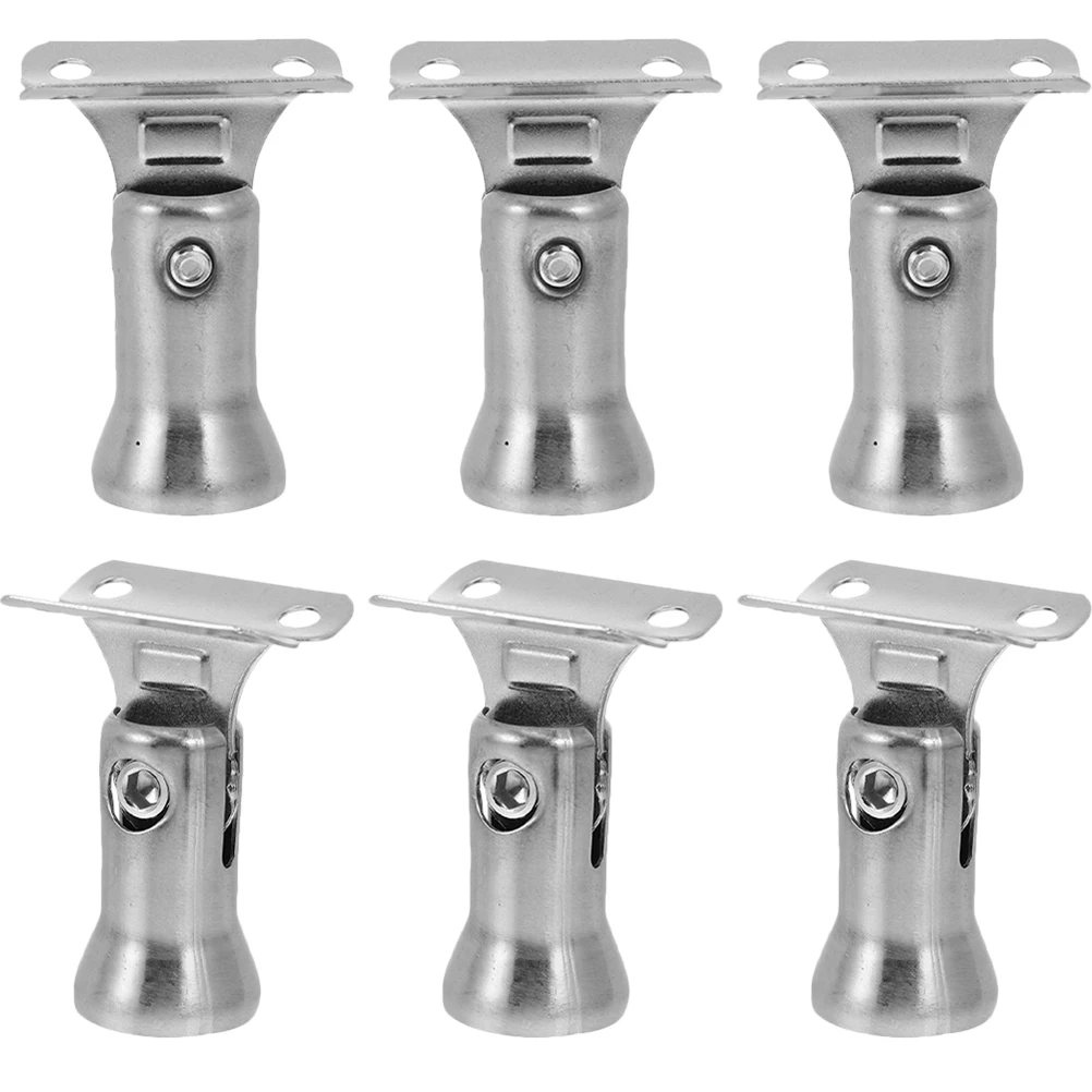 

6 Pcs Handrail Brackets Stairway Railing Supports Stainless Steel Armrest Bracket for Indoor Stairs Modern Decorative Durable