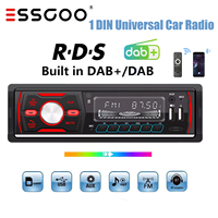 ESSGOO Car Stereo Head Unit with DAB + Built-in AM FM RDS USB AUX-in SD Bluetooth Single 1 DIN Remote Car MP3 Player