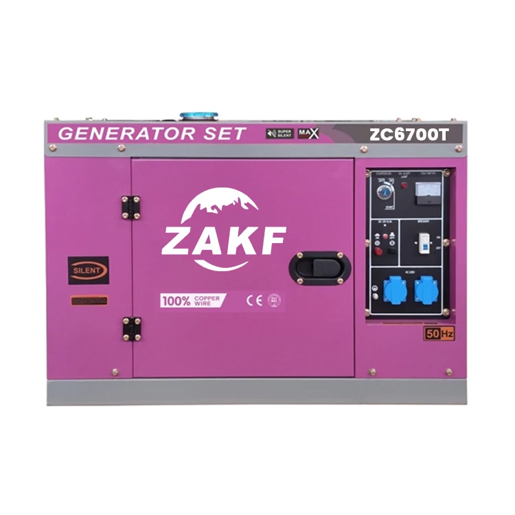 stocked 5-7KVA 5kva/5kw 6.6kw 7kw family use small  Generator Set  Engine Generator Set Portable Silent  Generators