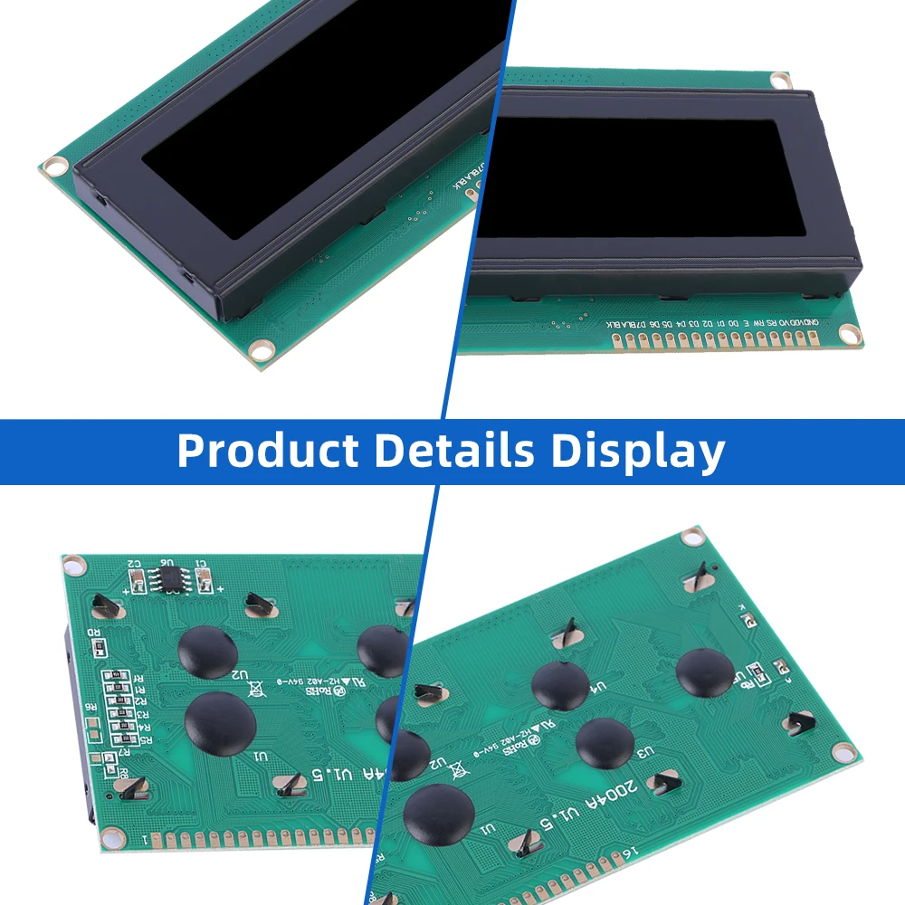 Russische BTN Zwarte Film Rood 2004A 3.3V Karakter LCD Module Scherm 4*20 98*60MM ST7066U Ondersteuning Schema Ontwikkeling