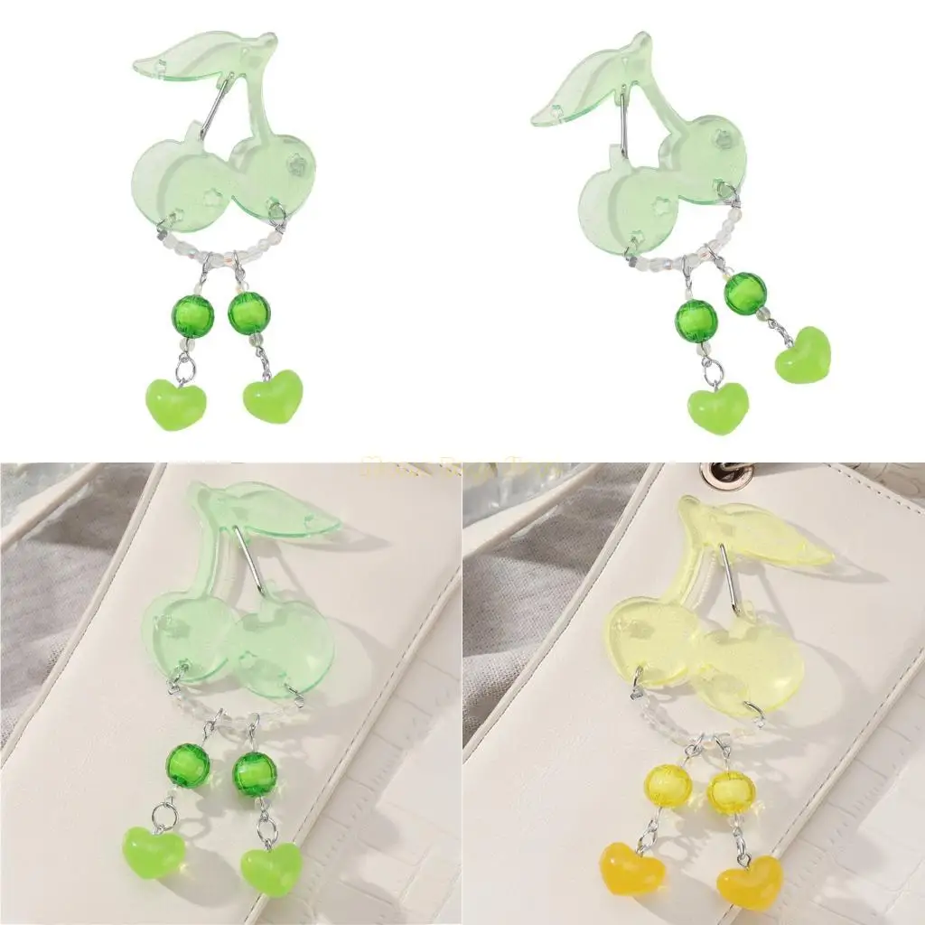 

X90D Cherry Carabiner Acrylic Buckle Keychain Multipurpose Keyring Hook Bag Decorative Buckle for Backpack Handbag