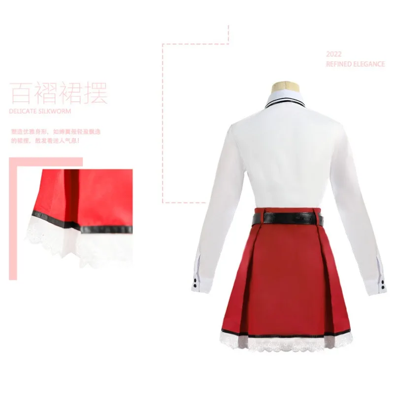 Kotori Itsuka School Uniform Suit Women Anime Cosplay Costume Wig Red Coat Shirt Skirt Headwear Set Halloweeen Party Carnival