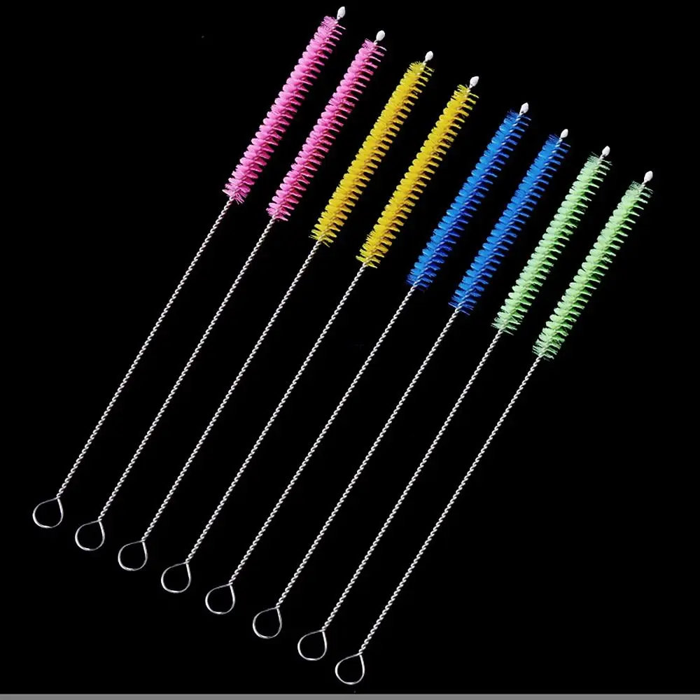 Useful Multi-purpose Straw Cleaning Brush Nylon Bottle Accessory Glass Tube Brush Slot Brush for Office Kitchen