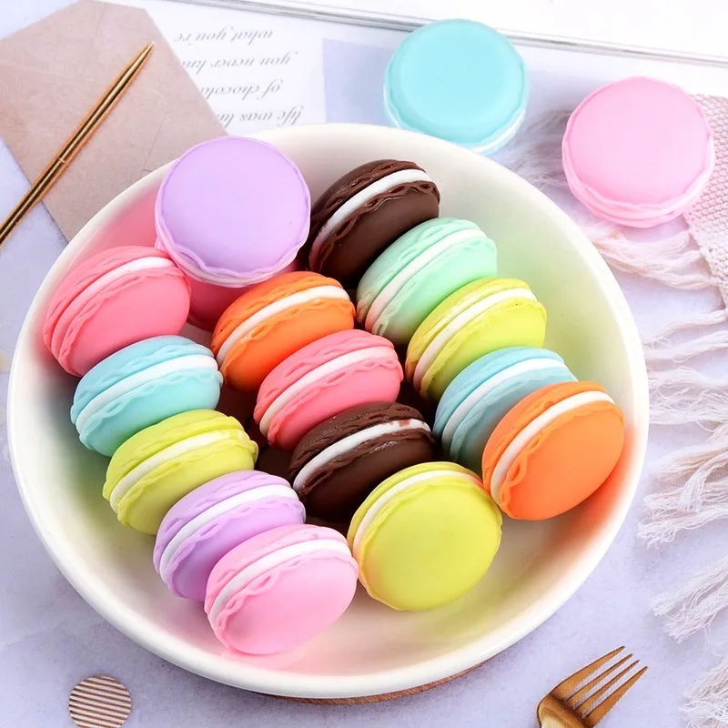 10 Piezas de Resina, Simulación de Macaron y Pastel de Crema, Decoración para Casa de Muñecas, Comida Japonesa DIY, Accesorios para Collares y Joyería