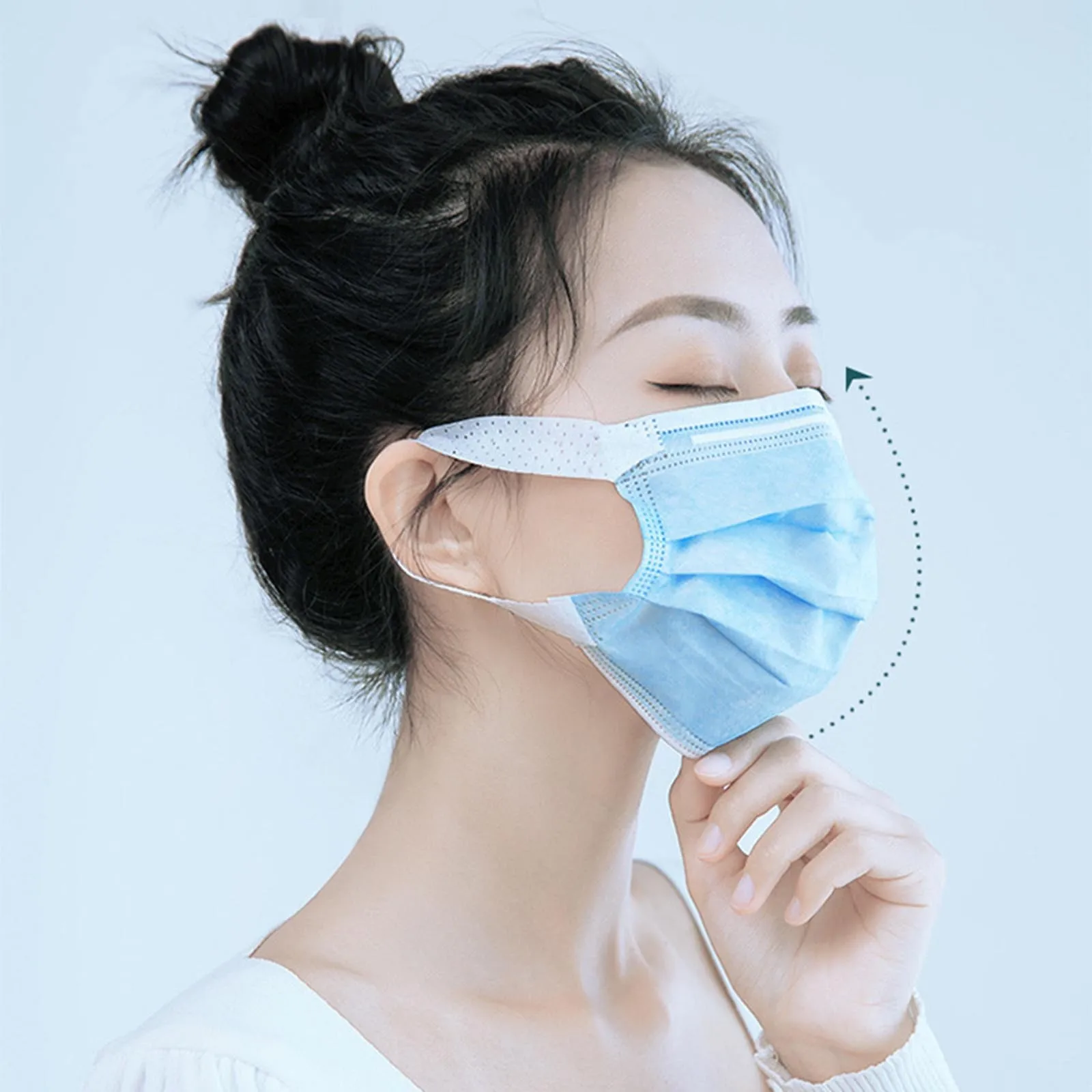 50pcs Adult Disposable Mask Outdoor Sports Hiking Dust-Proof Protective Masks Daily Breathable Comfy Widened Soft Ear Hooks Mask