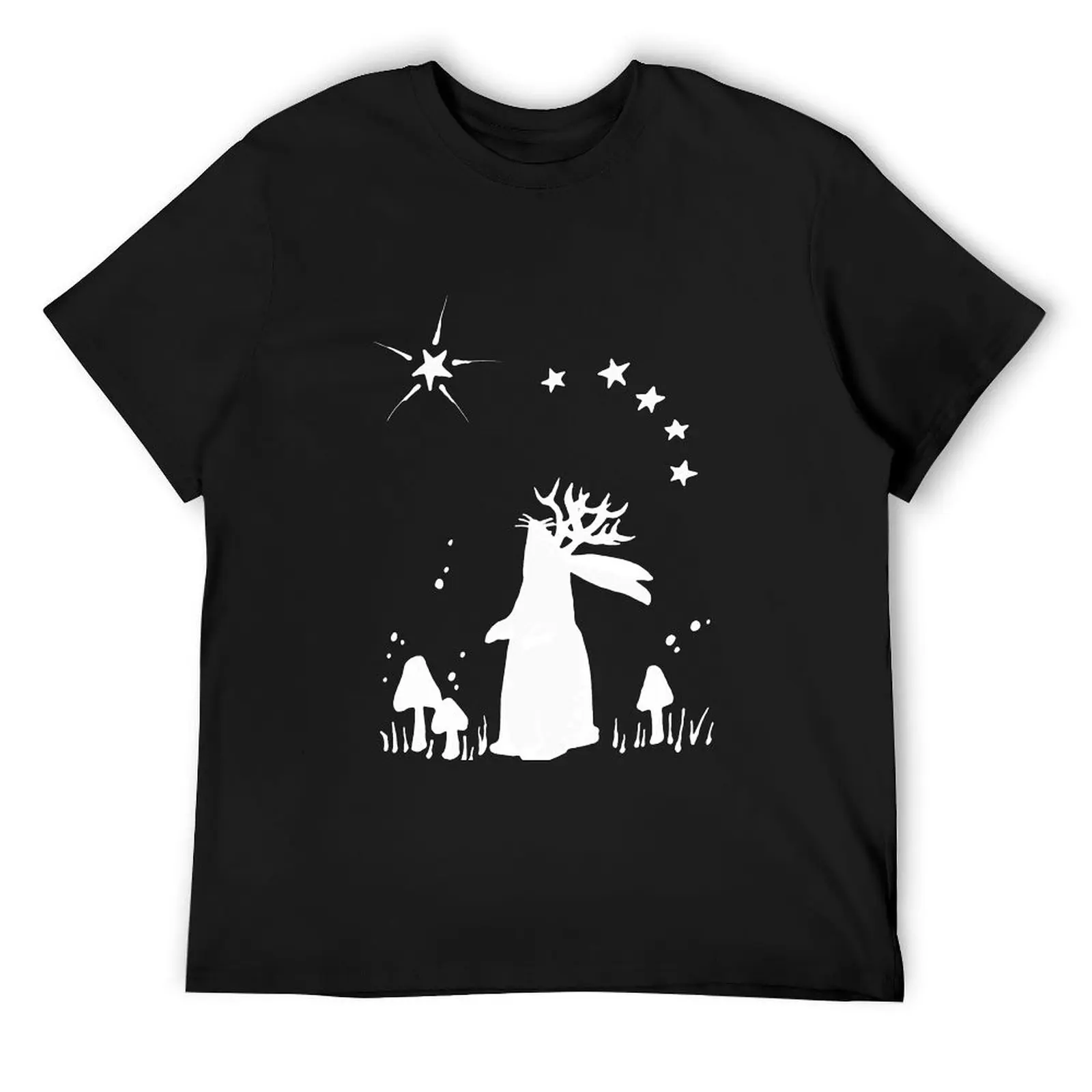 

Jackalope Night - B&W T-Shirt Short sleeve tee anime figures mens funny t shirts