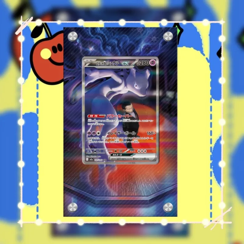 Art Display for Pokemon Grovanni Card PTCG Keychain Anime Game Collectibles Anime Merchandise Acrylic Protective CaseToys Gift