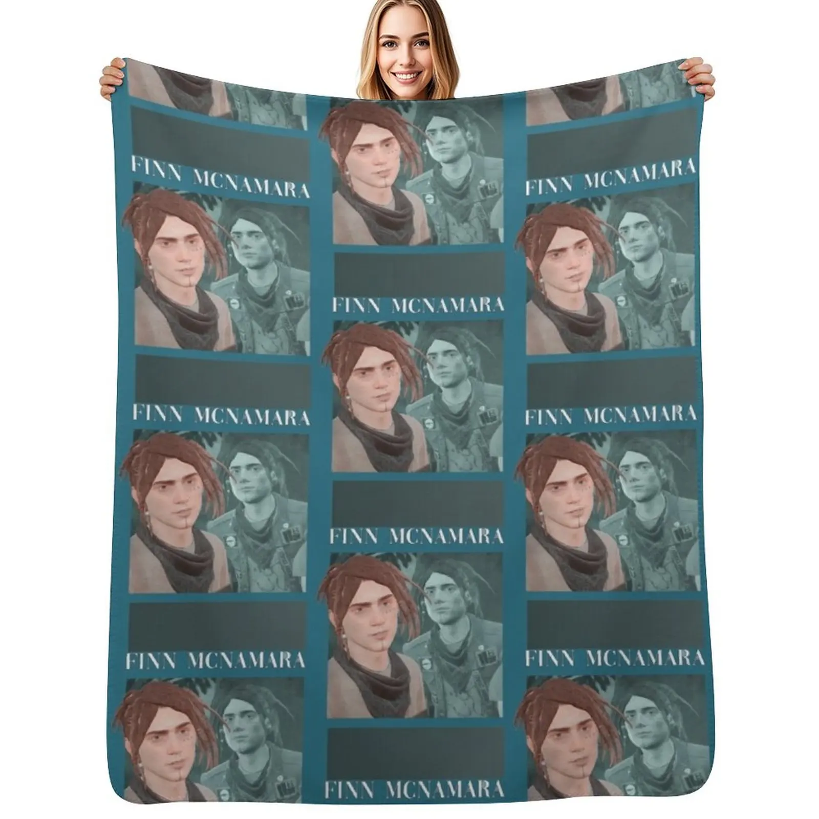 

Finn McNamara Vintage Throw Blanket anime Flannels Sleeping Bag Blanket