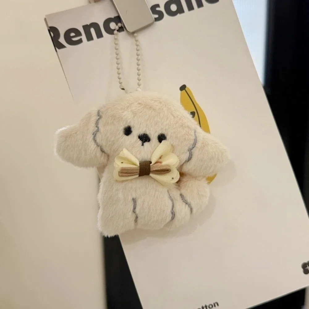 

New Cute Dachshund Keychain White Khaki Cartoon Anime Dog Puppy Bag Charm Mini Backpack Pendant Bag Decoration