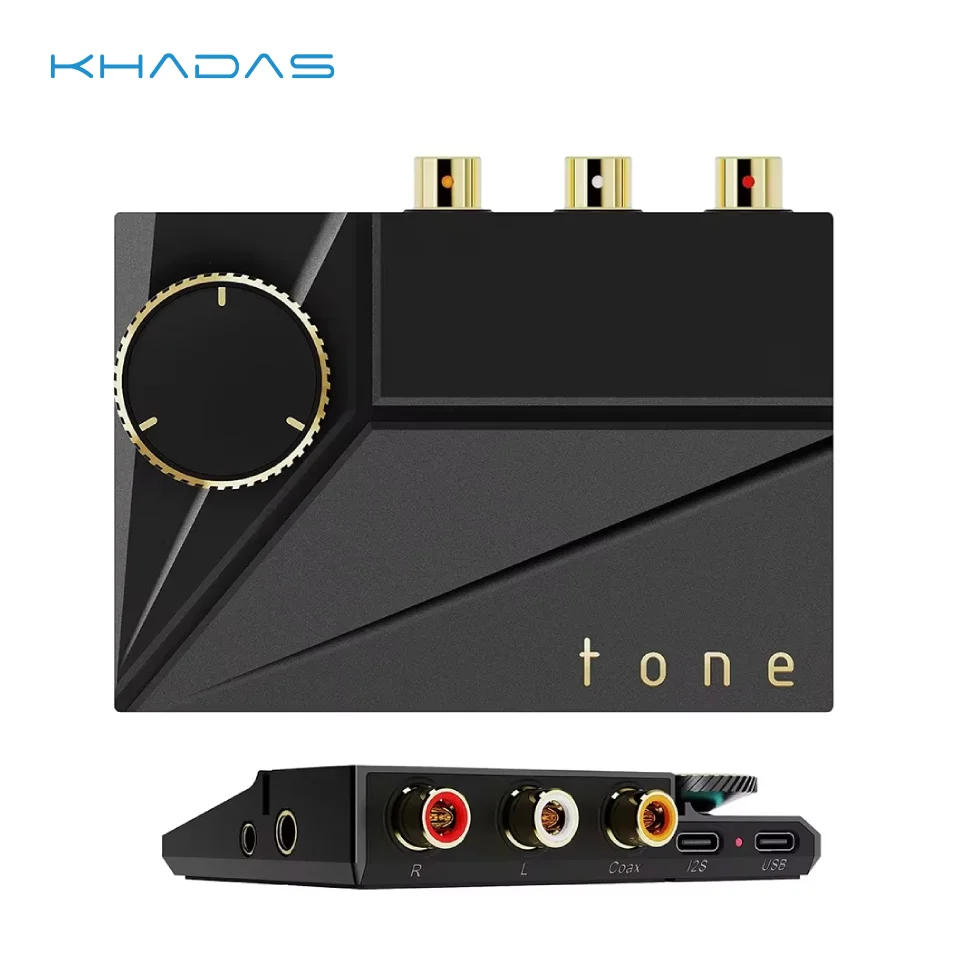 Khadas Tone2 Pro HiFi DAC portátil de escritorio DAC AMP ES9038Q2M DAC Amplificador MQA 768K/32Bit y DSD512 nativo para Audio doméstico