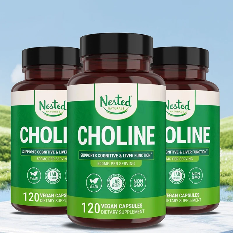 Choline Bitartrate 500mg - Helps Maintain Healthy Liver Function and Cognitive Support, Improving Thinking Skills and Immunity