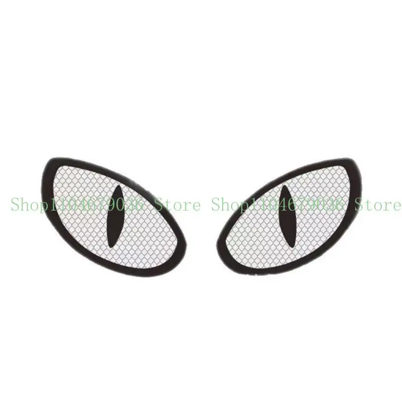 652F 1 Pair Motorbike Decorative Accessories Auto Front Rear Adhesive Sticker Car Motorcycle Devil Eye Reflector Stickers