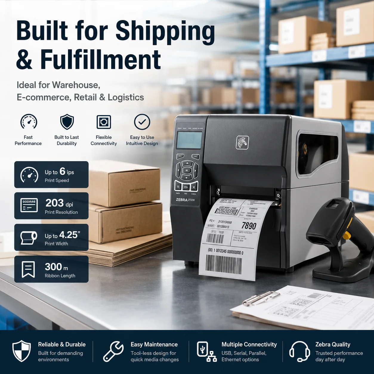 Zebra ZT210/ZT230/ZT211/ZT231 Industrial Label Printer Thermal transfer/Thermal printer