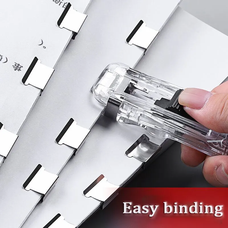 New Stapler With Press Clip For Disassembling Stapler Clamp Tape Distributor Paper Clip Office Supplies Set Desk Stapler