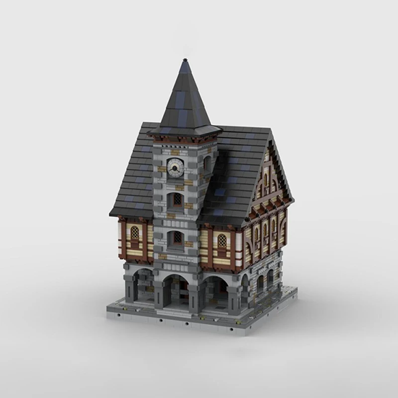 3018 pçs moc mini medieval cidade salão micro edifícios modulares arquitetura criativa diy modelo blocos de construção brinquedos aniversário presente