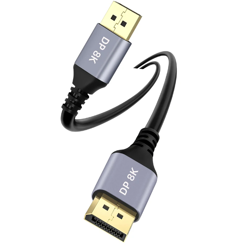 0.5m/1m/1.5m/2m/3m/5m Nylon DisplayPort Thin Cord DP1.4 8K@60Hz 4K@144Hz 4K@144Hz 32Gbps Video Audio Cable for Laptop Desktop PC