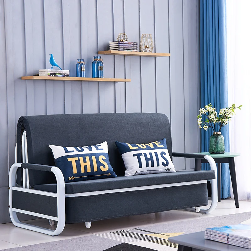 

z Apartment furniture metal frame foldable Sofa Cum Bed Storage modern Folding Sofa Bed