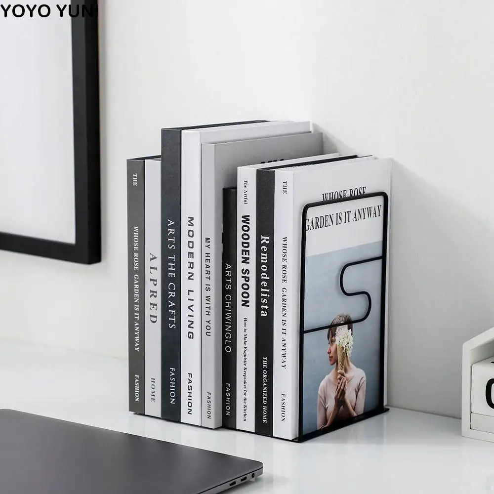 

Полые металлические подставки для книг, противоскользящий многоразовый держатель для документов, экономия места, многофункциональная простая подставка для книг, украшение дома
