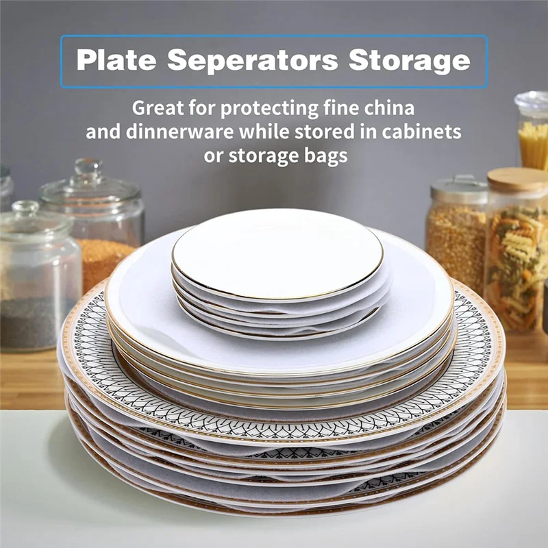 AAAF 60 قطعة سميكة لينة ورأى لوحة فاصل مقسم للصين ، طبق ، صلصة القهوة التراص حماية التخزين #4