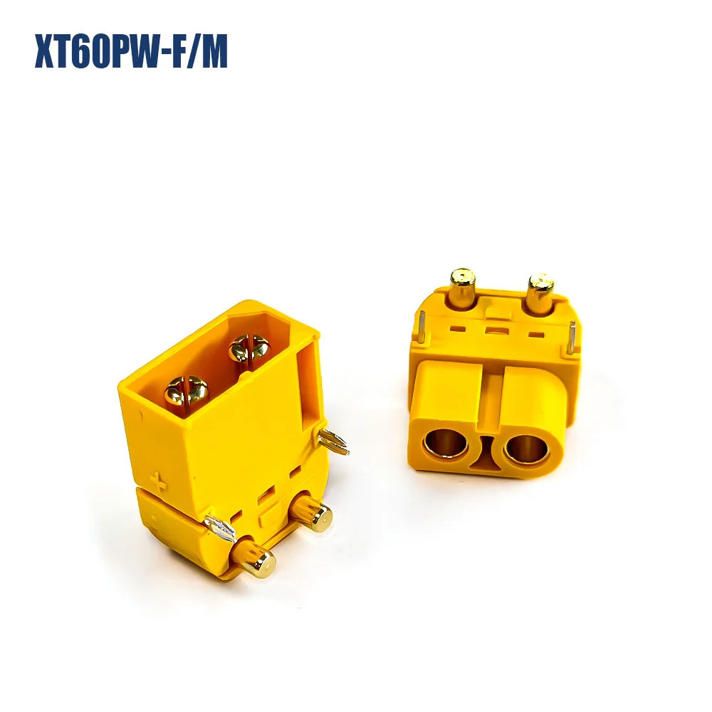Amass-conectores dorados de latón para coche y avión, piezas de repuesto de juguete de control remoto, macho y hembra, XT60PW, 10/20/50 pares