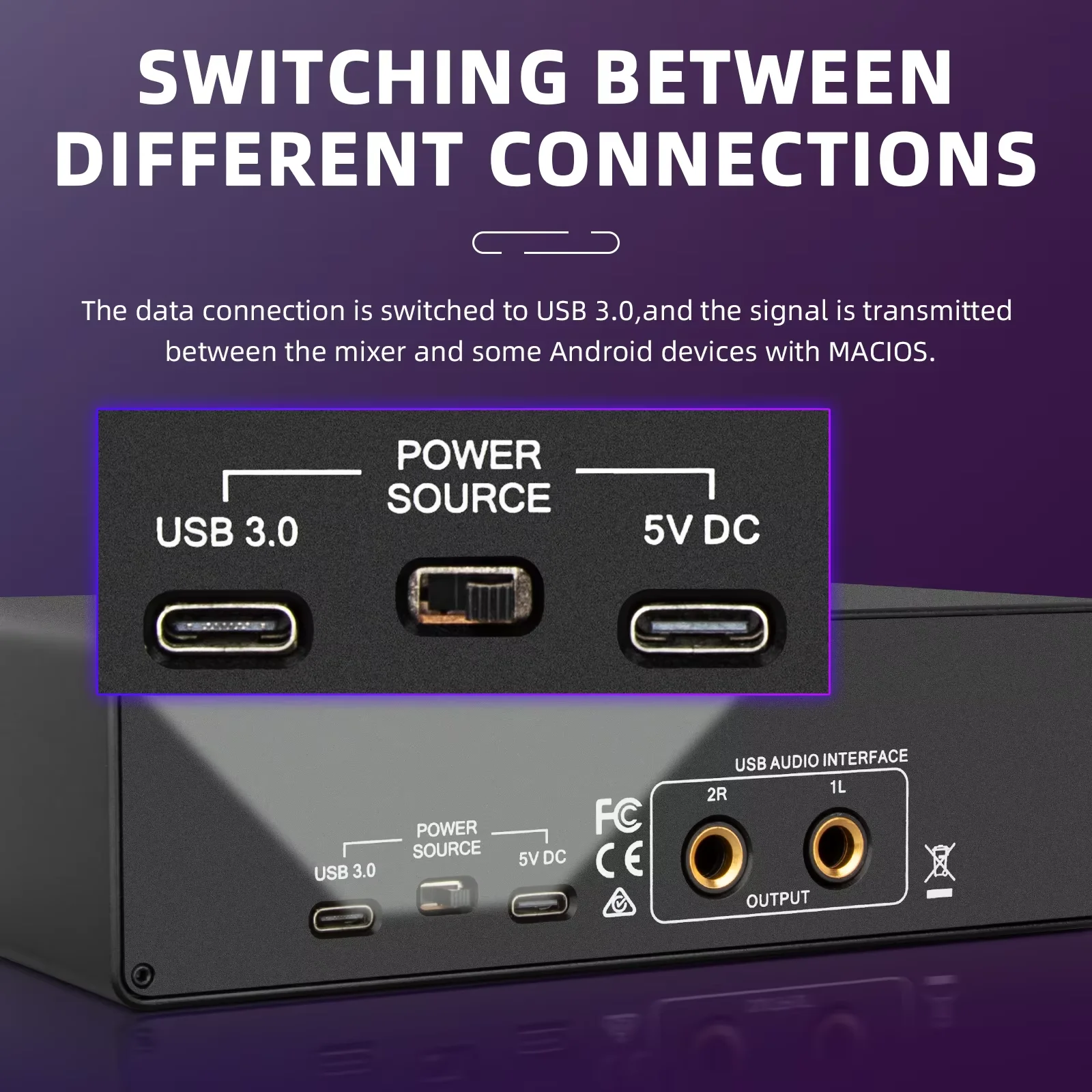 MQ22 Professional ASIO 2-Channel USB Audio Interface Mic Preamplifier Sound Card Low Latency For Live Recording Studio