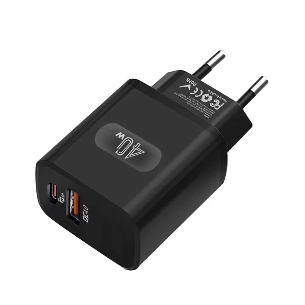 40W USB-C Fast Charger Adapter PD Wall Charger block PD QC 4.0 PPS Dual Port Type C Charger for iPhone Samsung Xiaomi oppo vivo