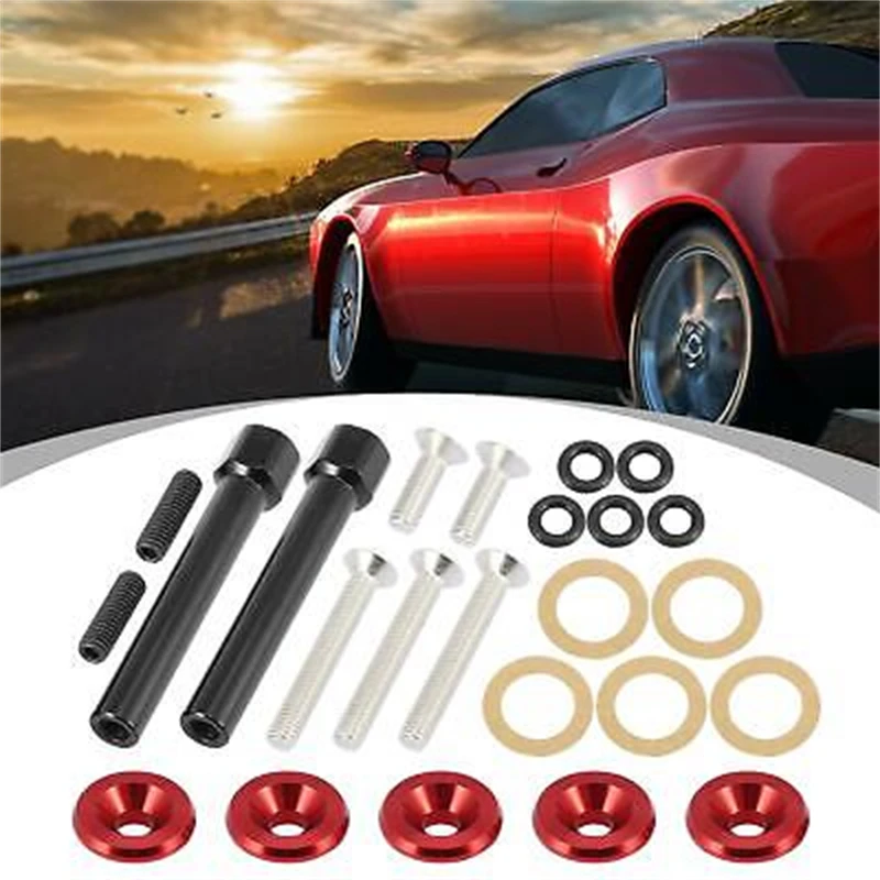 

1 комплект болтов шайбы крышки клапана двигателя, красный цвет для двигателей Honda D-Series D15 D16, автомобильные аксессуары