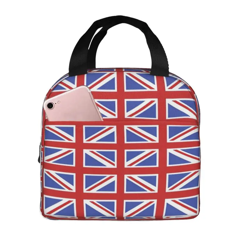 Union Jack Pattern Lunch Box Women Flag of The UK British Thermal Cooler Food Insulated Lunch Bag School Work Picnic Tote Bags