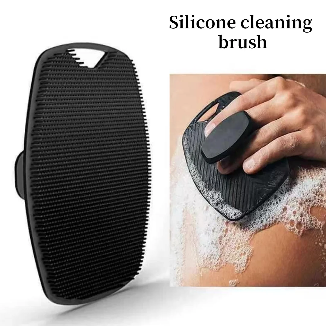 Silicone facial cleaning brush, soft facial cleaning brush, used for gentle exfoliation and deep cleaning, black, 2 pieces