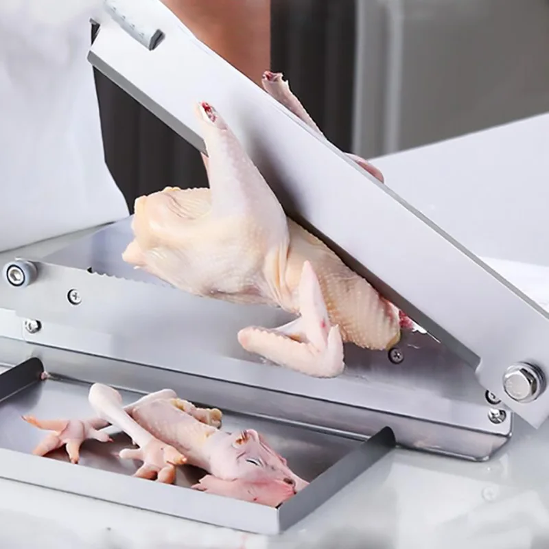 16 Inch Multifunction Bone Cutter Machine Family Commercial Slicer Machine Stainless Steel Kitchen Manual Meat Slicer