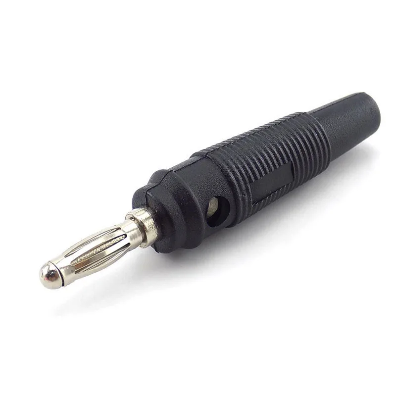 Adaptador de plug banana preto e vermelho 4mm, conector lateral sem solda empilhável para alto-falante vídeo áudio av faça você mesmo conectores h10