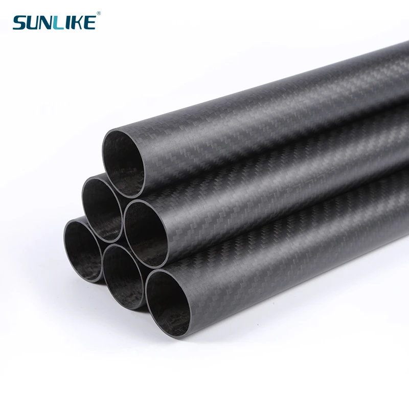 1Pcs Length 1000mm OD10mm 20mm 30mm 40mm Twill Matte 3K 100% Carbon Pipe Carbon Fiber Tube